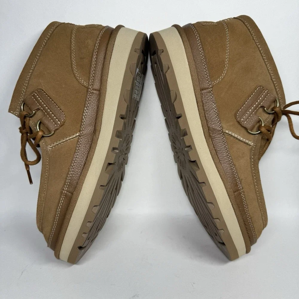 NEW UGG Men's Size 10 Brown Tan Suede Leather Hayden Mod Chukka Boots Lace‎ Up